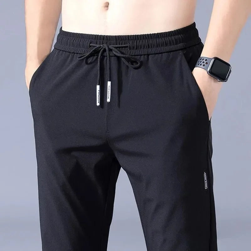 Joggers Drawstring Waist Sporty Tapered Fit