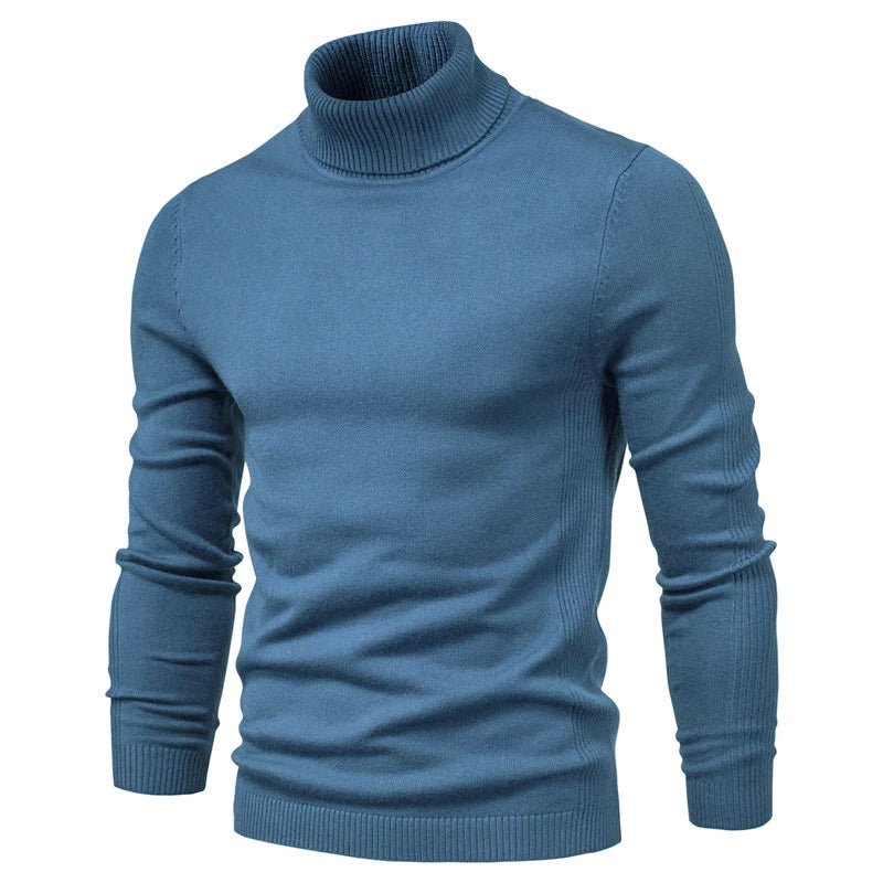 Mock Neck Knit Jumper Slim Fit