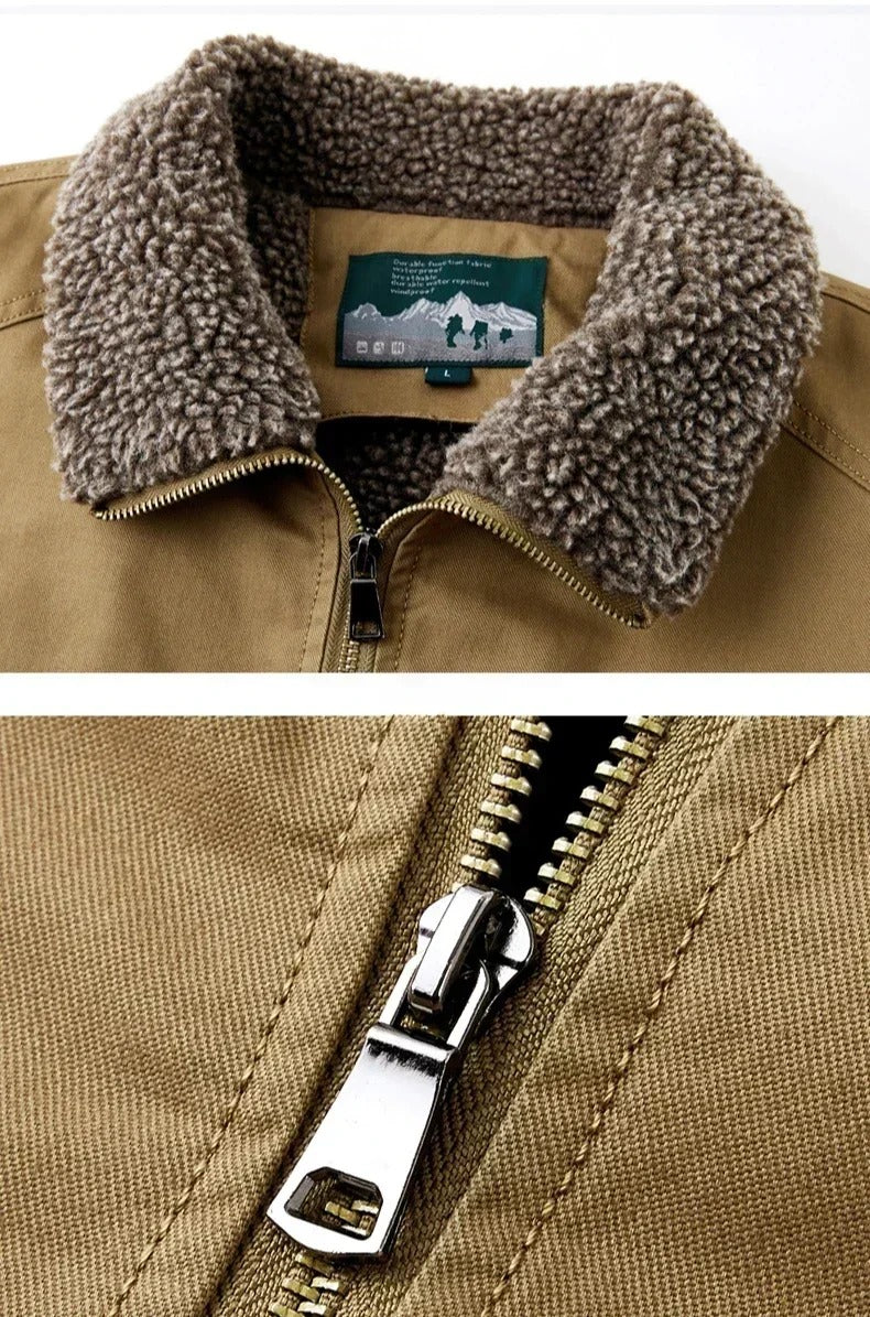 Flight Jacket Sherpa Lined Zip Front