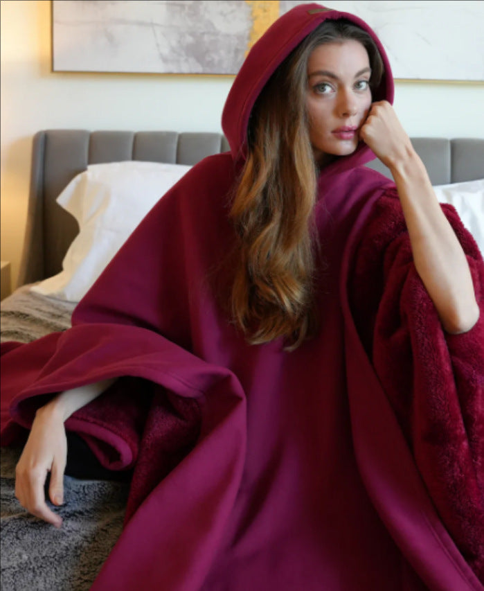 Hooded Blanket Oversized Soft Fleece Cocoon