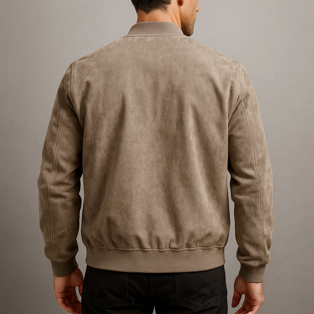 Suede-Look Jacket Structured Urban Silhouette