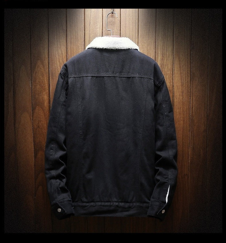 Denim Jacket Fleece Lined Button Front