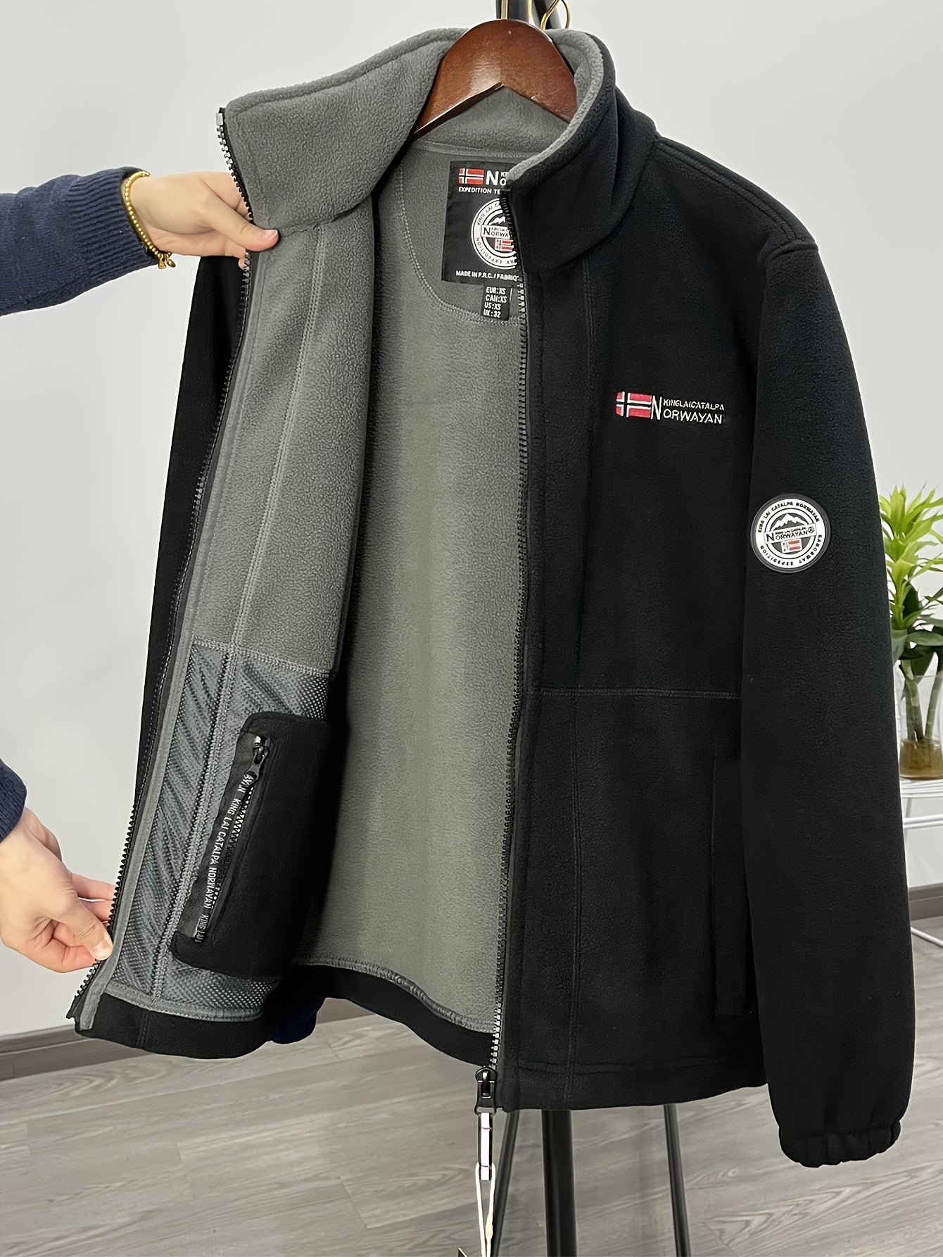 Fleece Jacket With High-Collar
