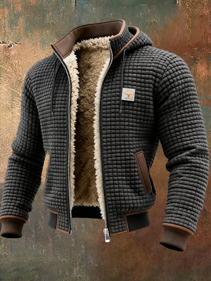 Fleece Lined Zip Jacket Warm Winter