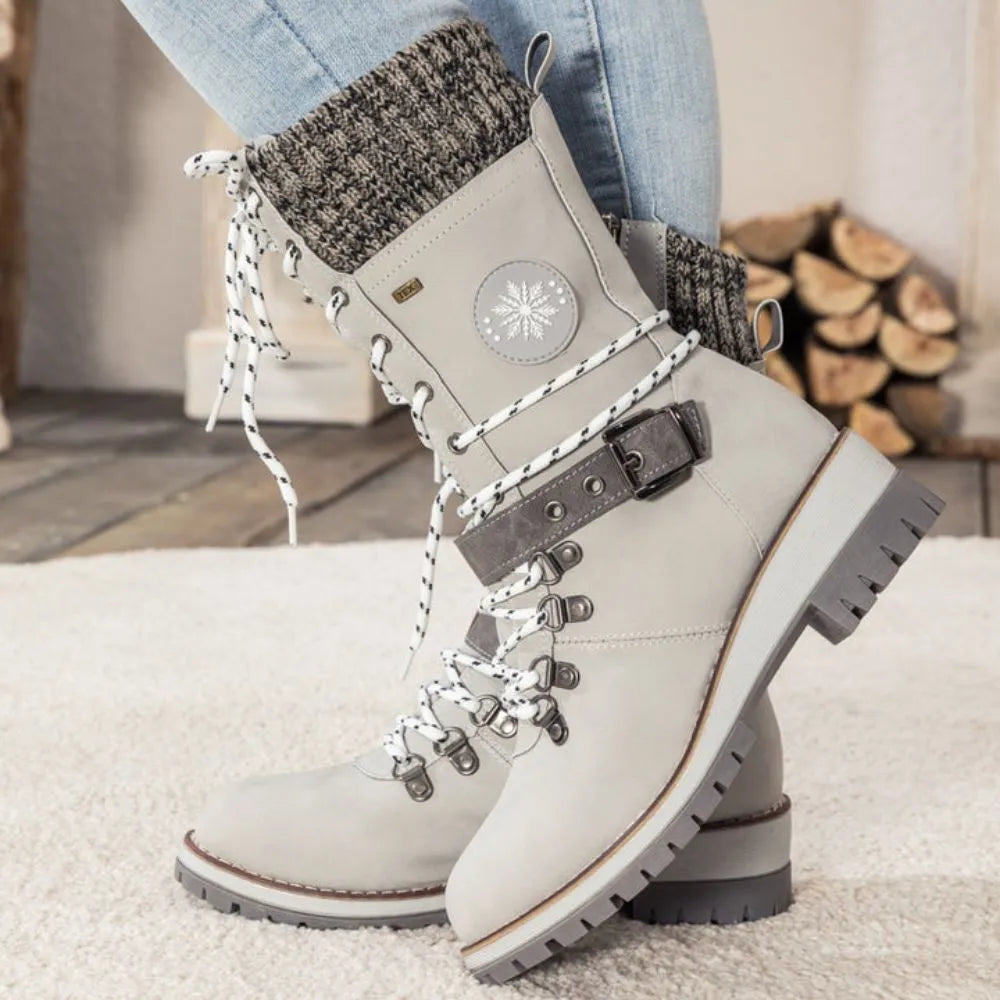 Snow Boots - Warm Lined Lace-Up Design