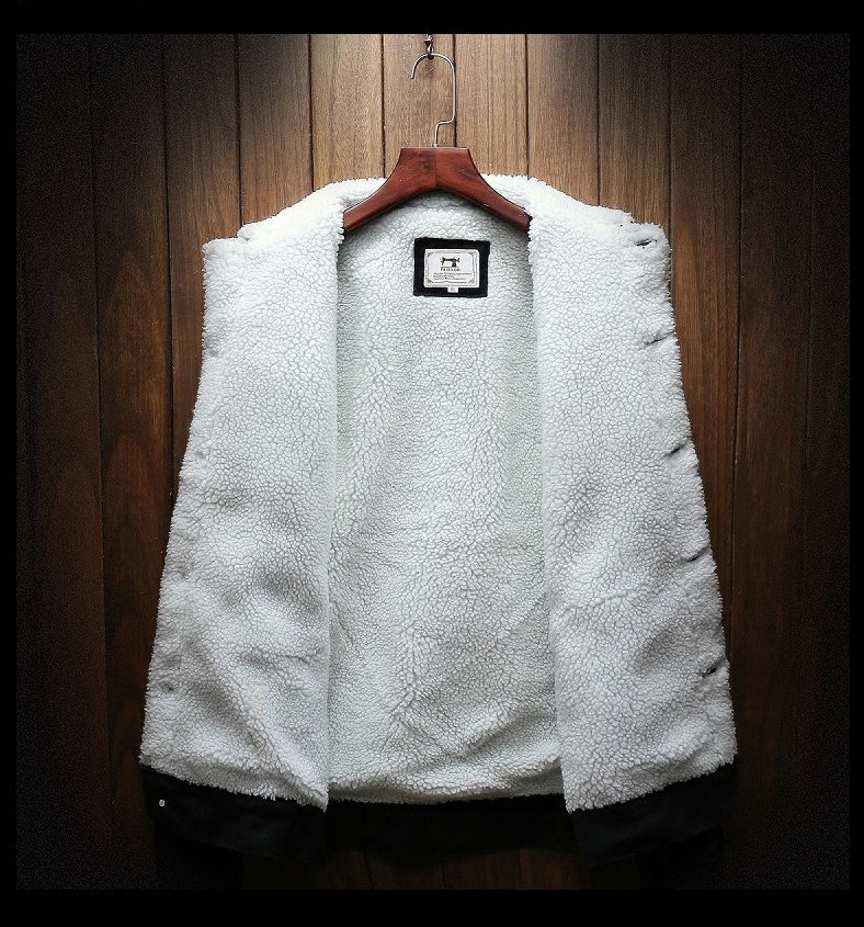 Denim Jacket Fleece Lined Button Front