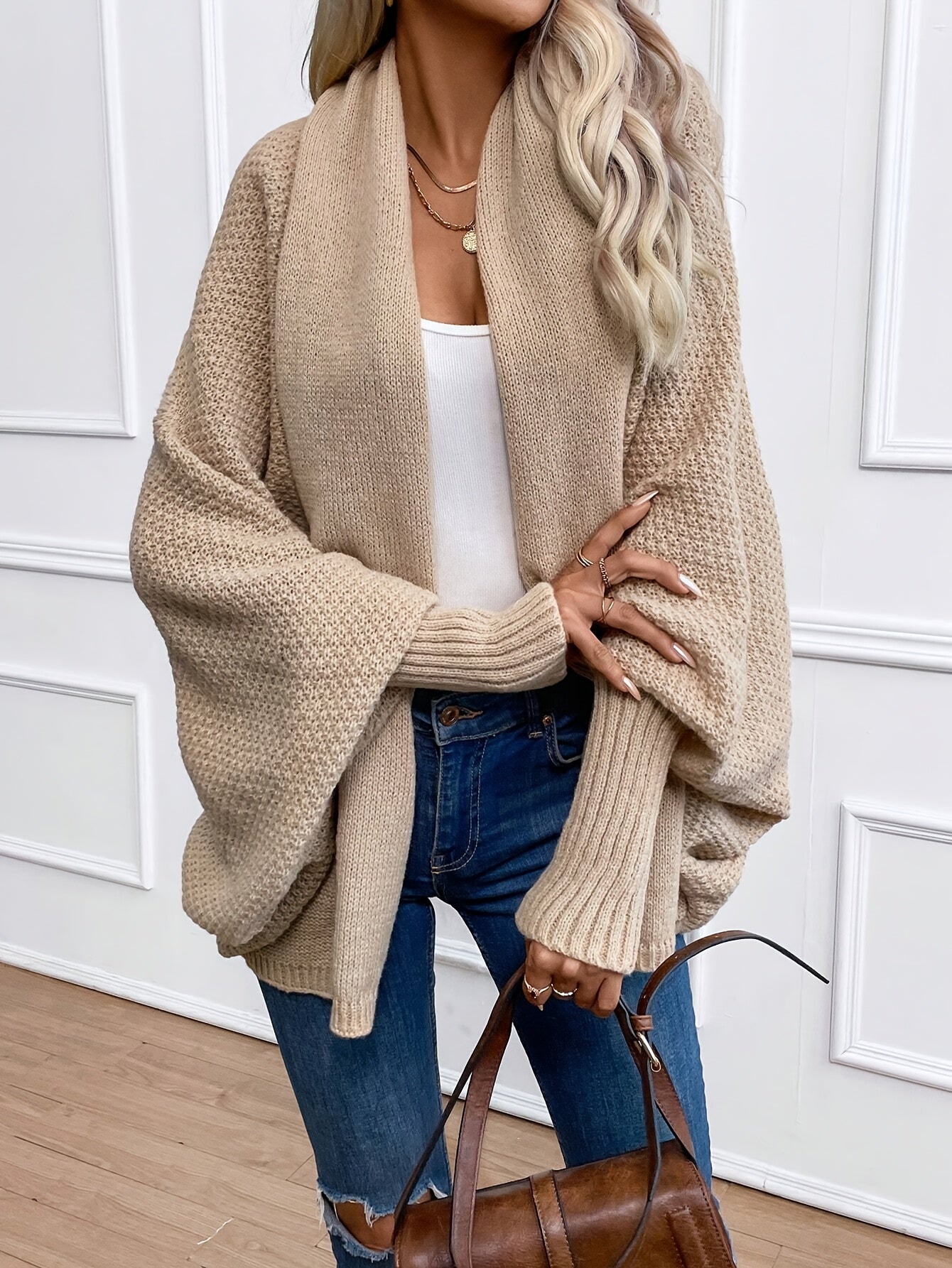 Cardigan Soft Knit Long Sleeve Elegant