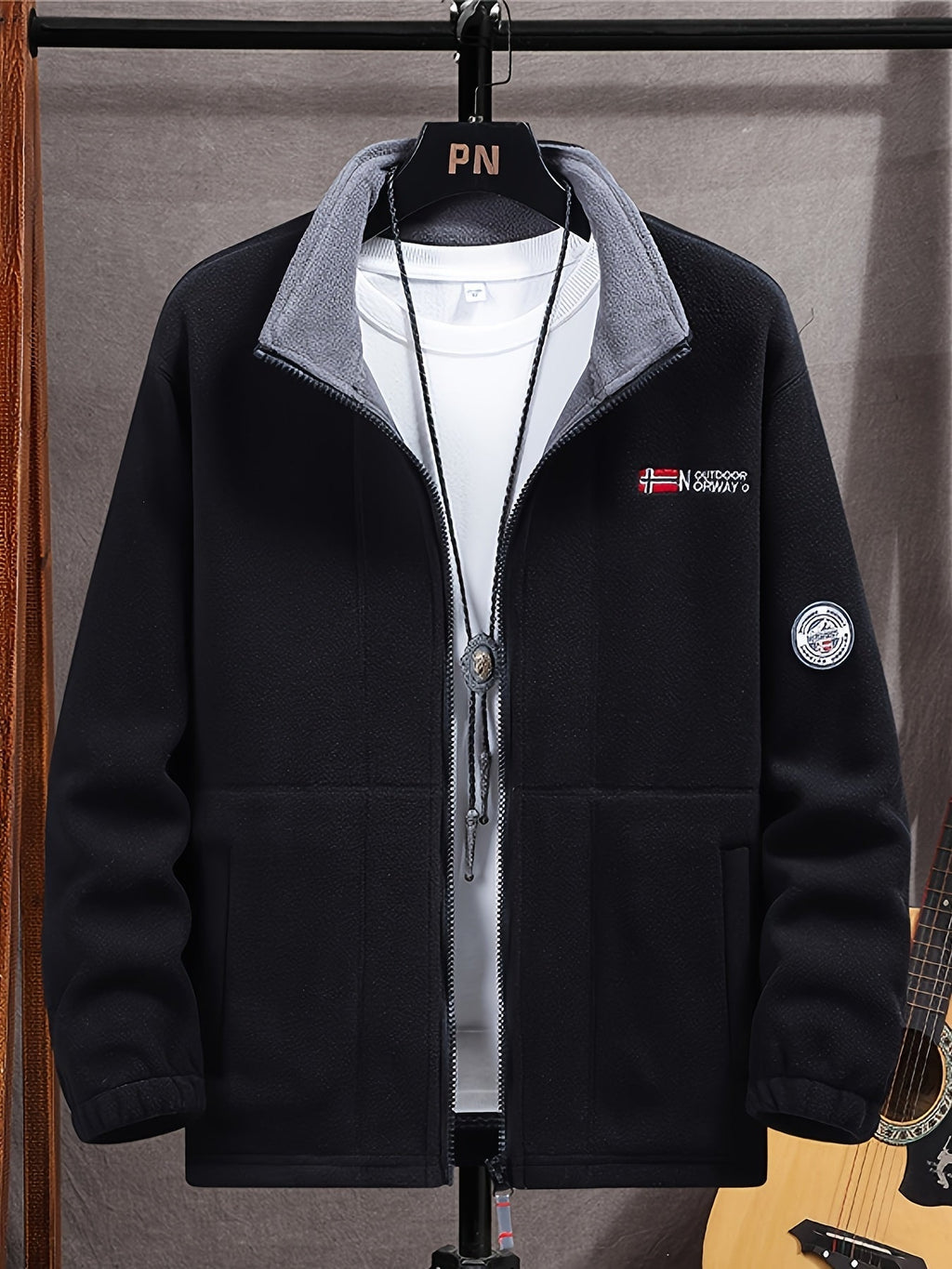 Fleece Jacket With High-Collar