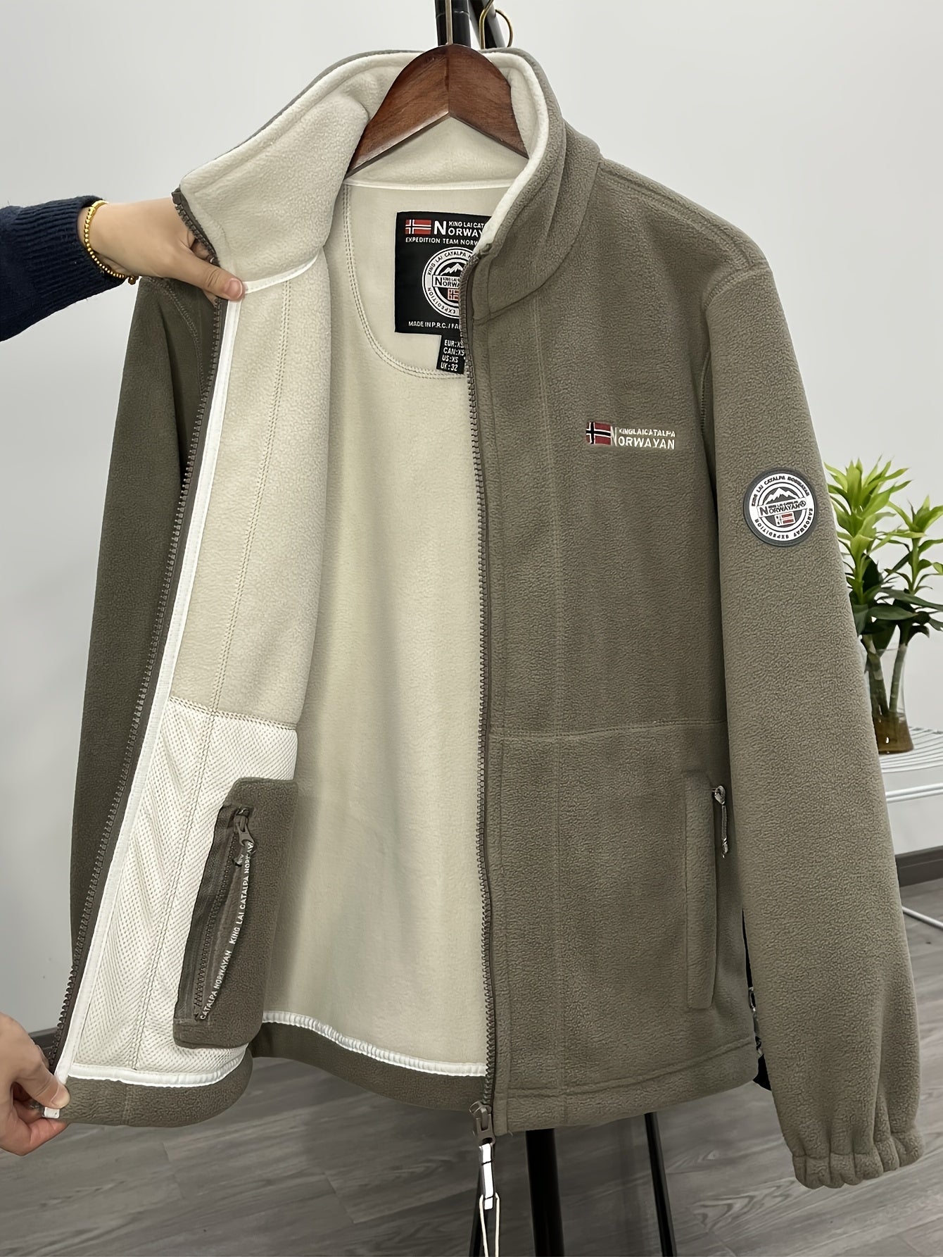 Fleece Jacket With High-Collar