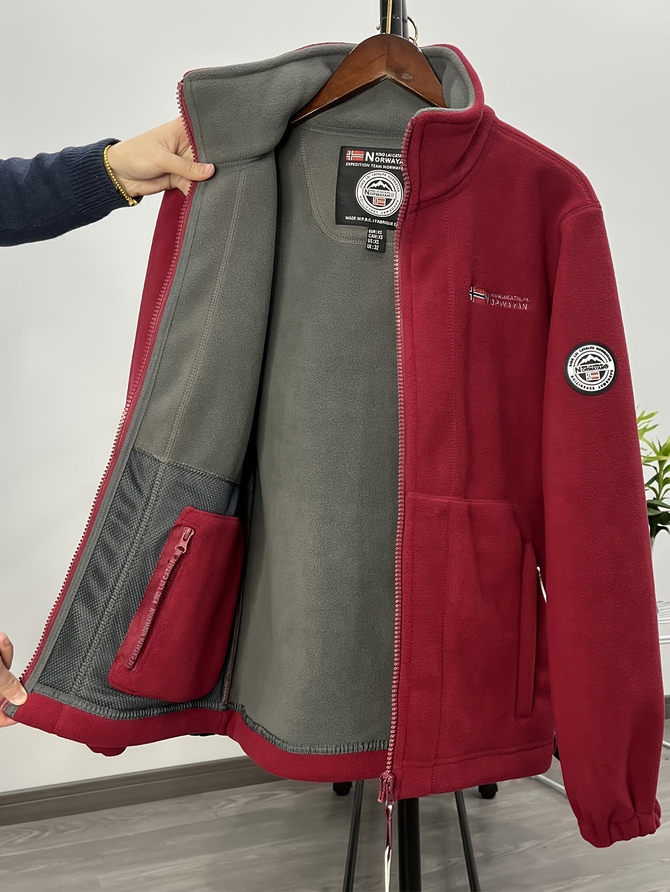 Fleece Jacket With High-Collar
