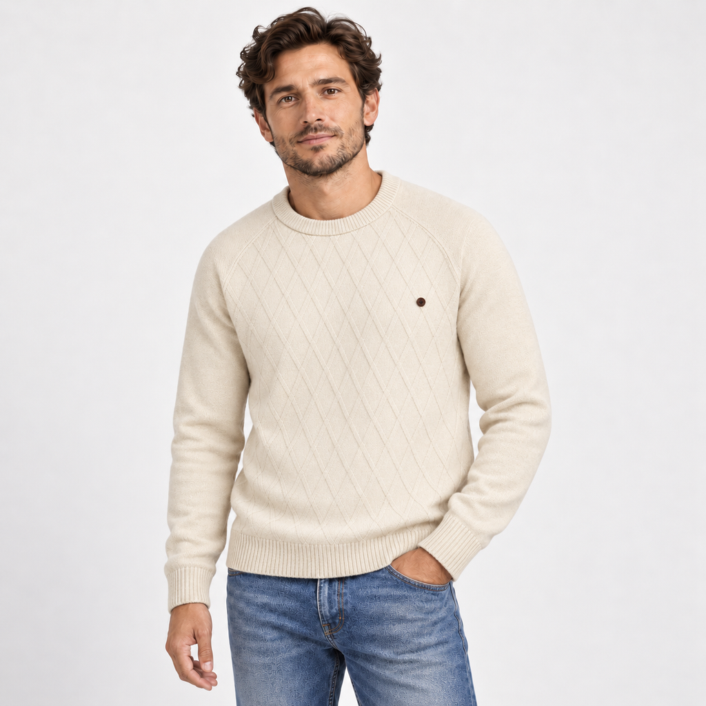 Cable Knit Jumper Crew Neck Regular