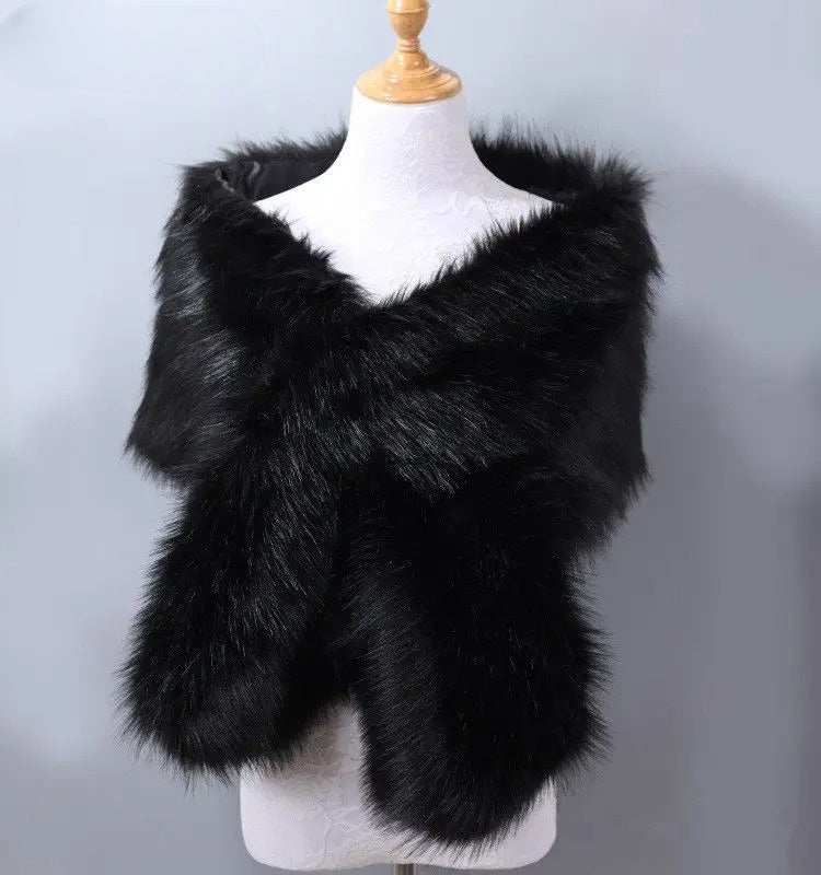Shawl Faux Fur Soft Velvety Wrap