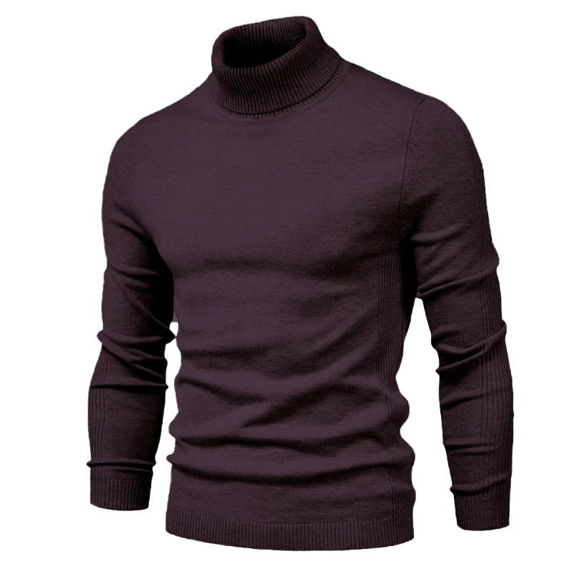 Mock Neck Knit Jumper Slim Fit