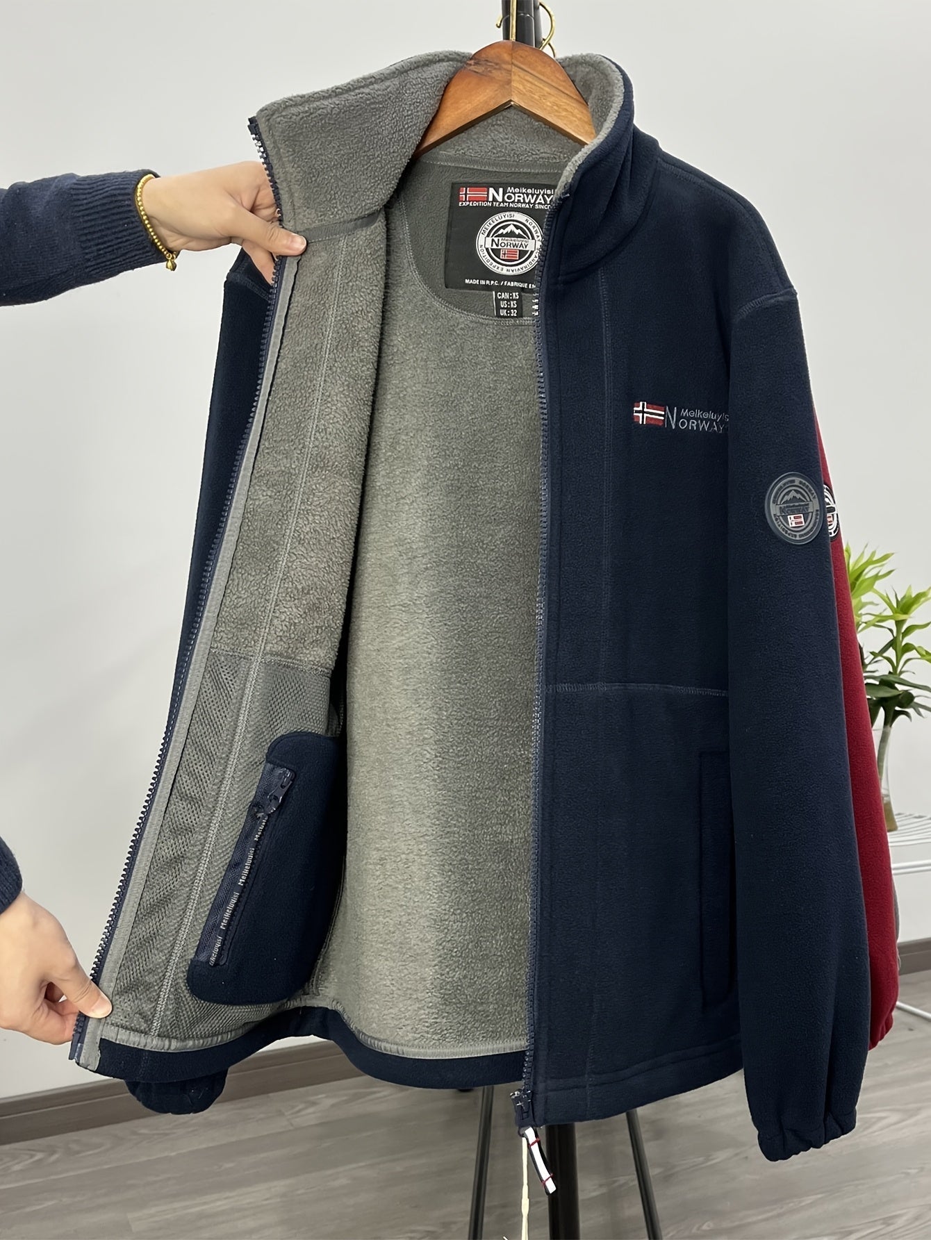 Fleece Jacket With High-Collar