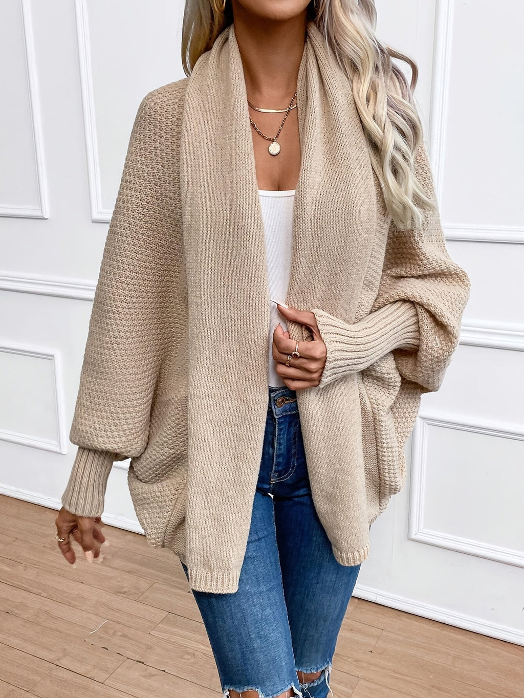 Cardigan Soft Knit Long Sleeve Elegant