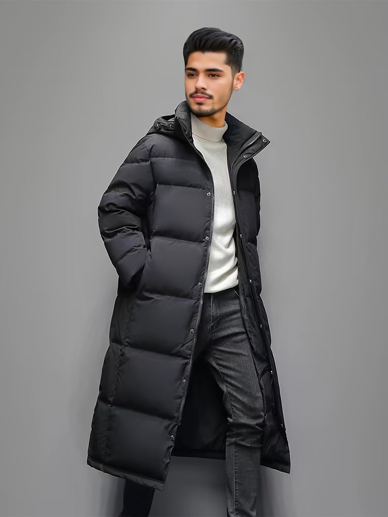 Puffer Coat Longline Padded Winter Warmth