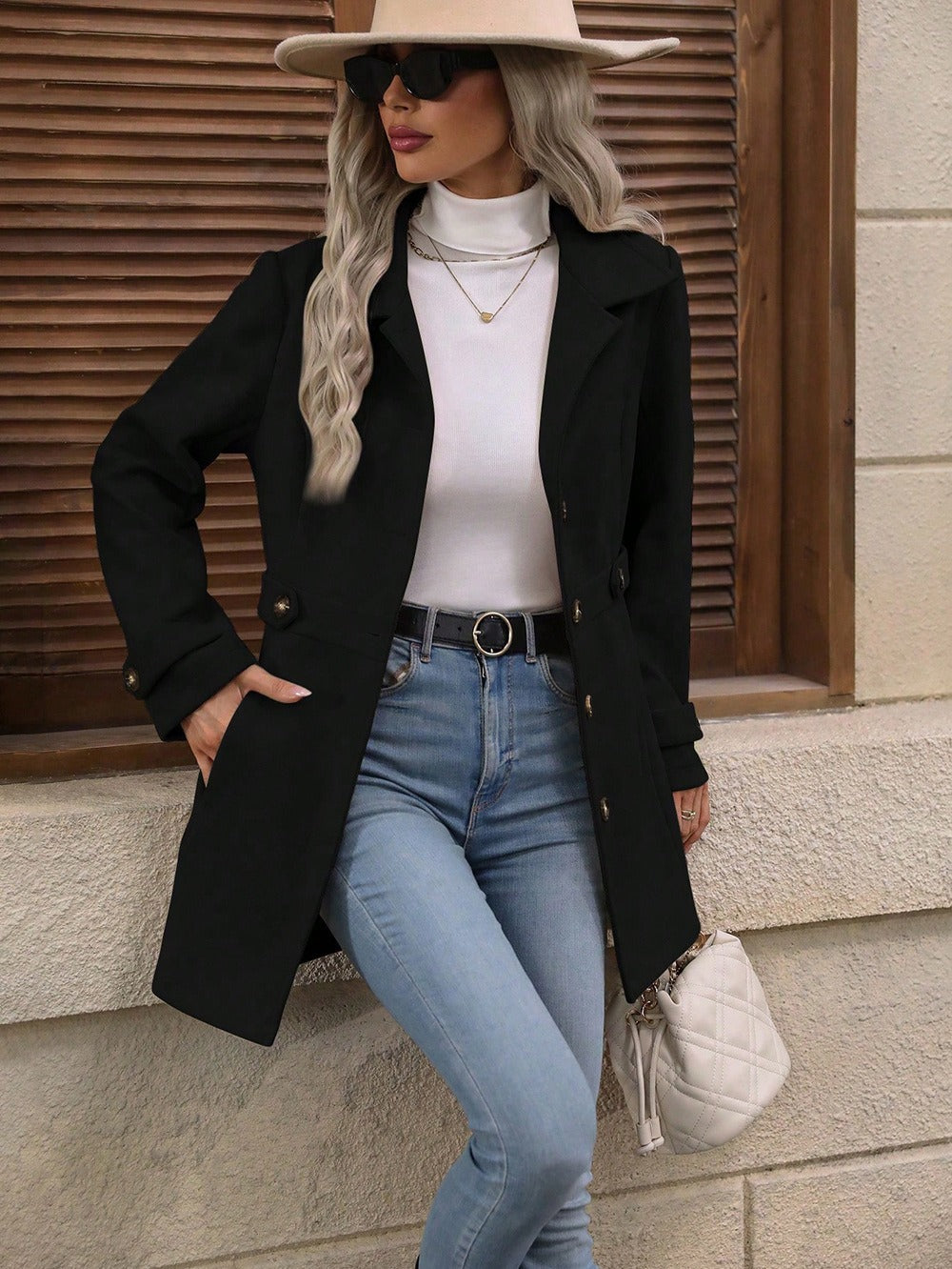 Belted Trench Coat Tailored Autumn Layer