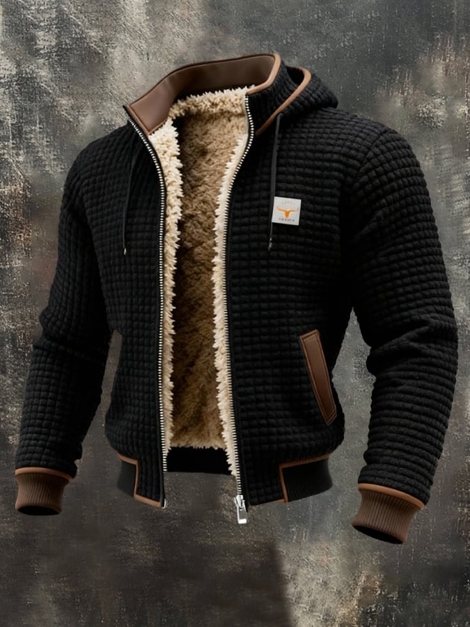 Fleece Lined Zip Jacket Warm Winter