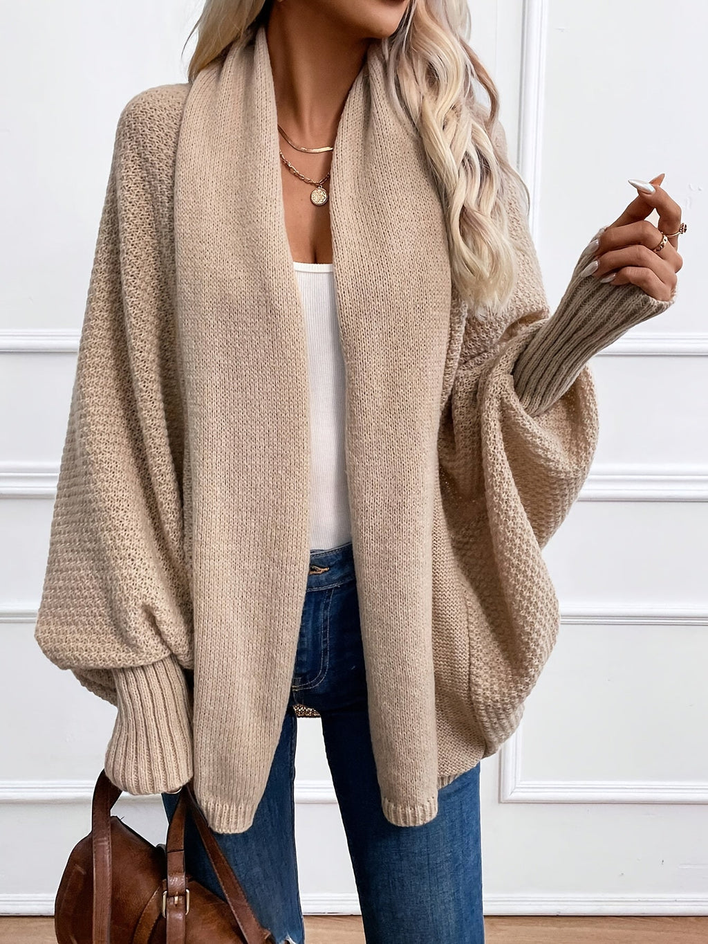 Cardigan Soft Knit Long Sleeve Elegant