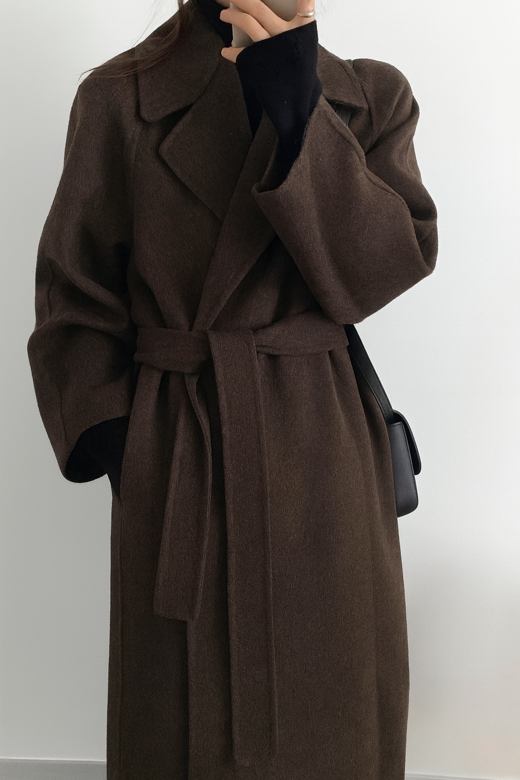 Wool Coat Longline Tailored Clean Lines