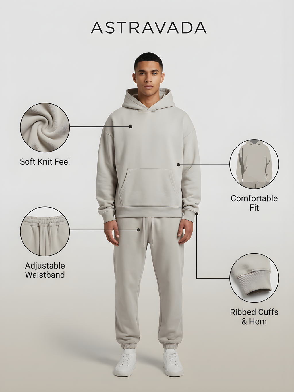 Hoodie jogger set, product photo