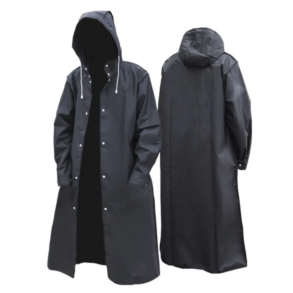 Long Raincoat Breathable Adjustable Hood