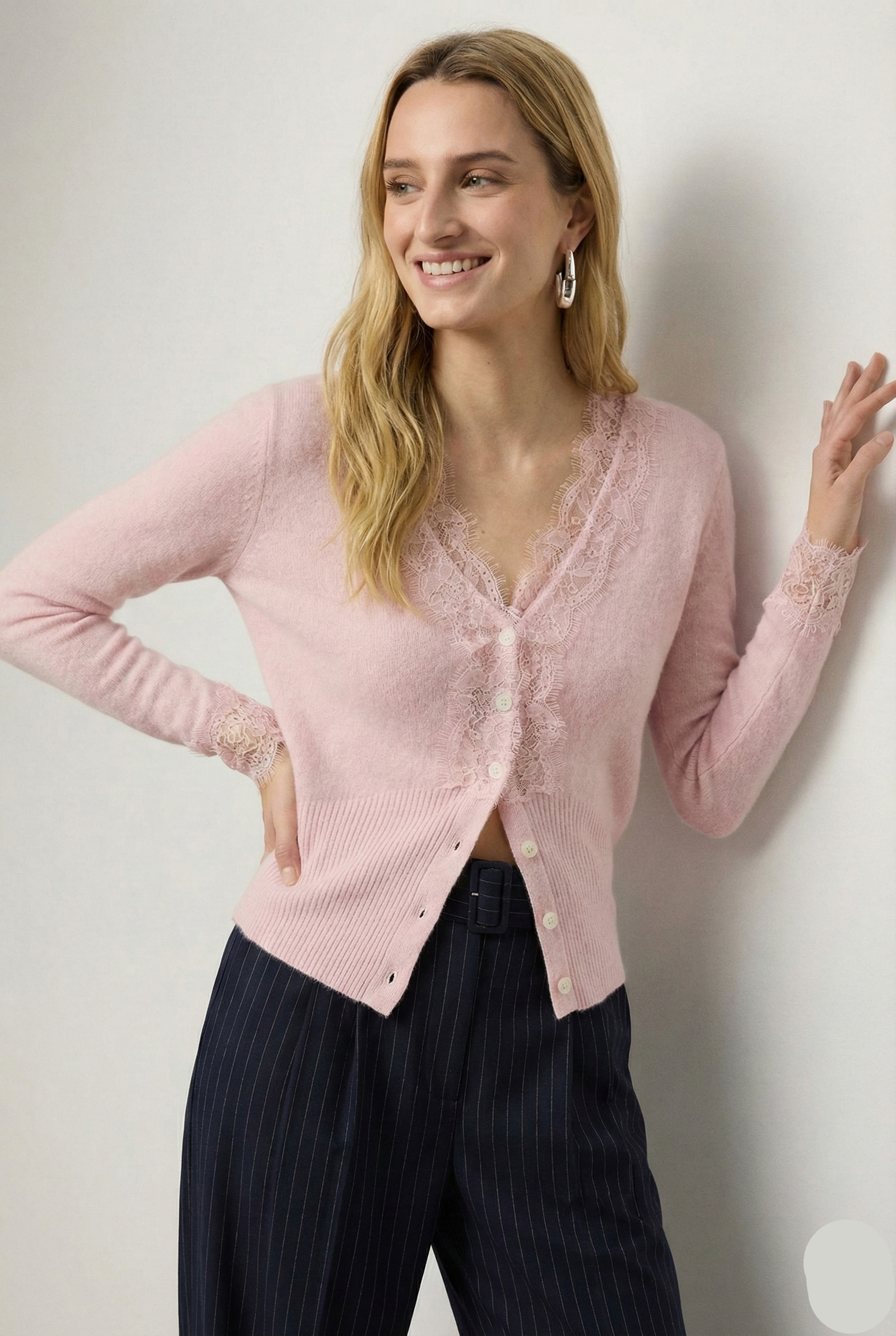 Lace Cashmere Cardigan (Women)