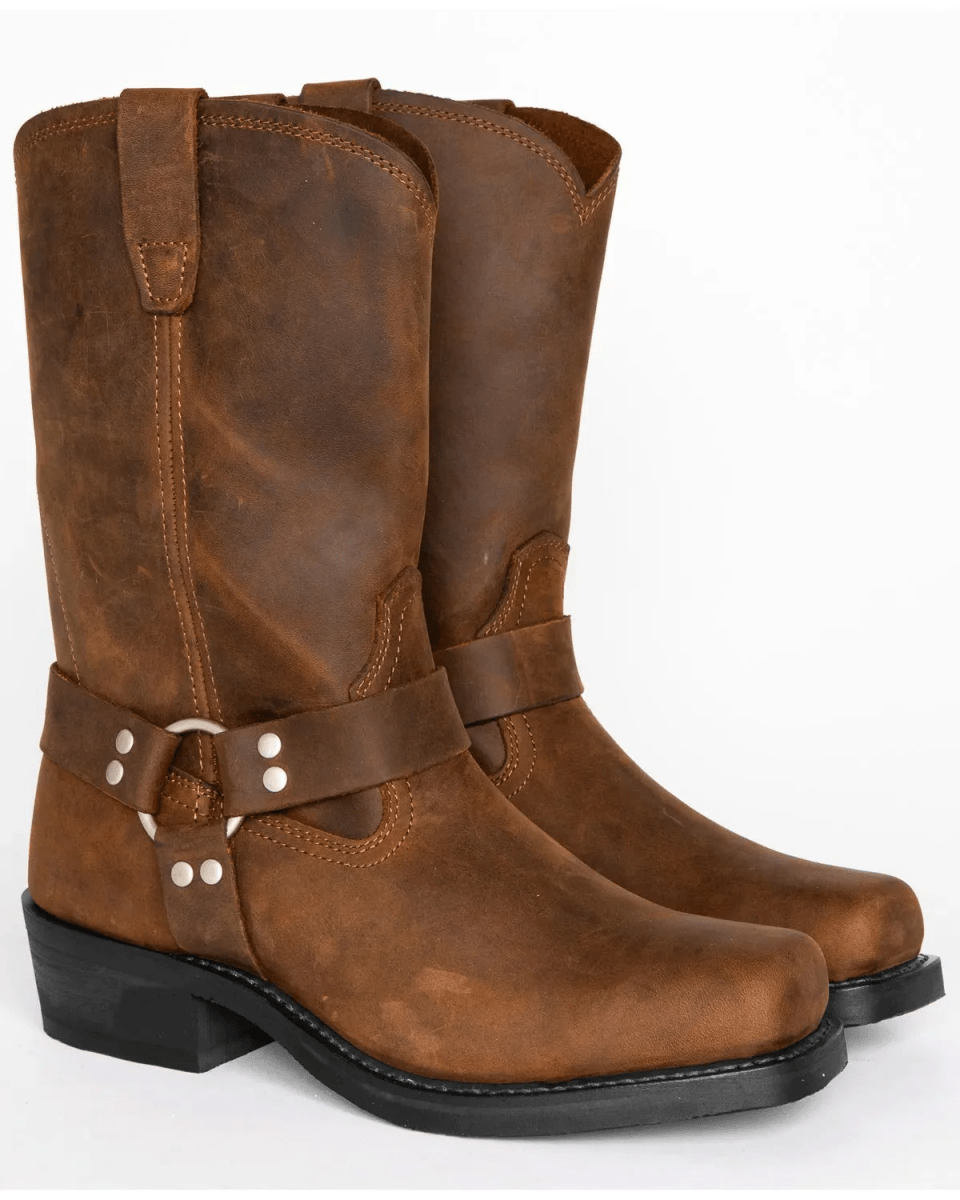 Harness Ankle Boots Leather-Look