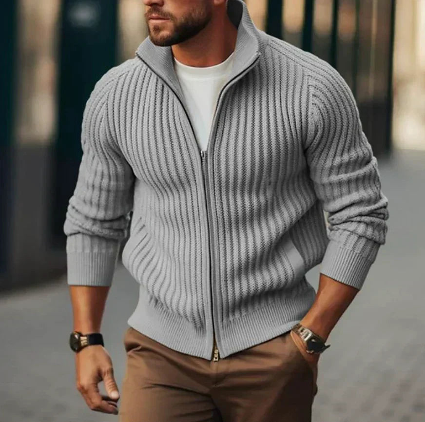 Thermal Cardigan Full Zip Classic Knit