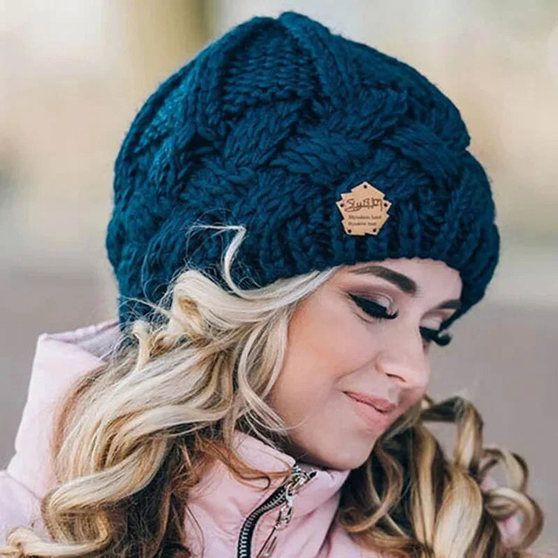 Chunky Knit Beanie Hat Ribbed