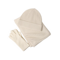 Soft knit winter accessories set in navy