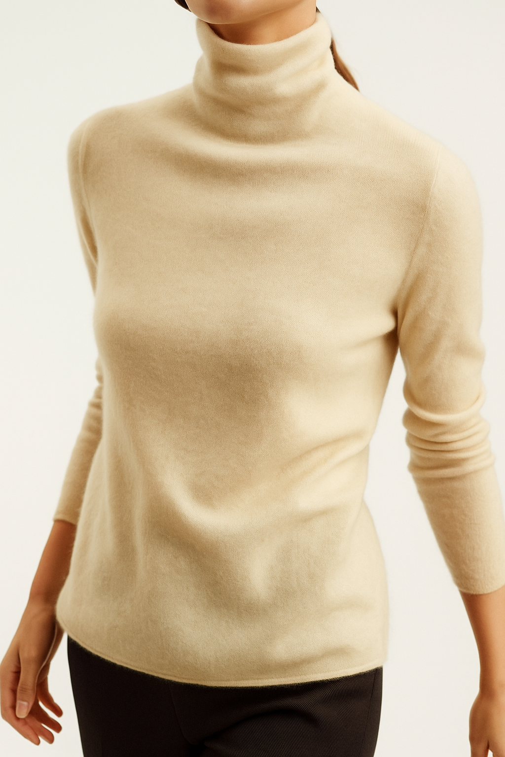 Cashmere Blend Turtleneck Sweater