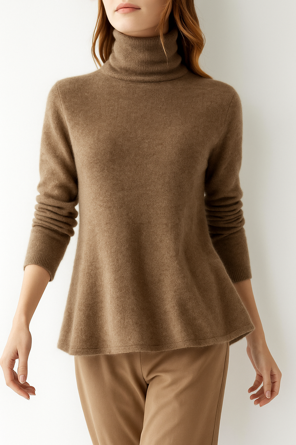 Cashmere Blend Turtleneck Sweater