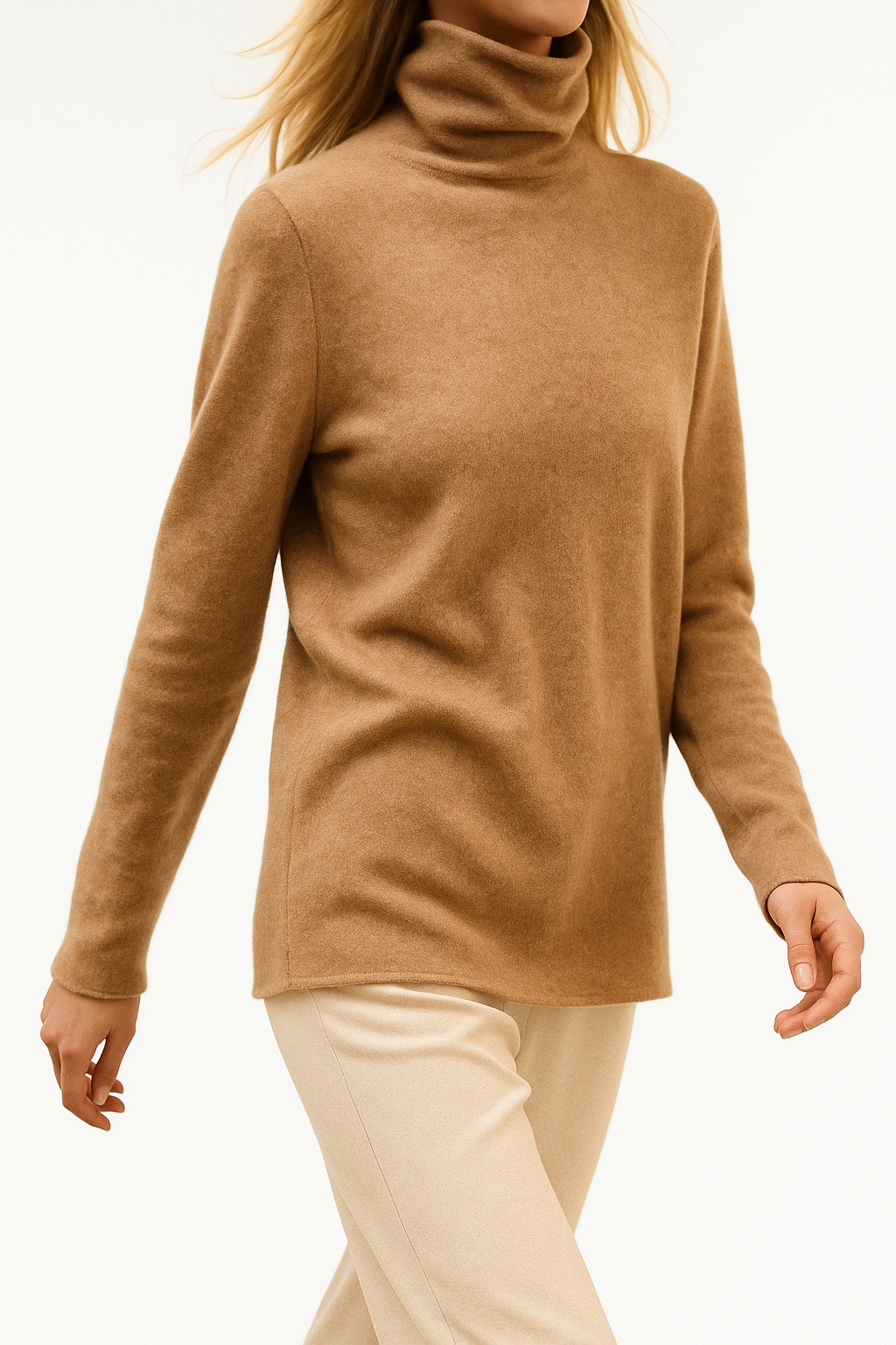 Cashmere Blend Turtleneck Sweater