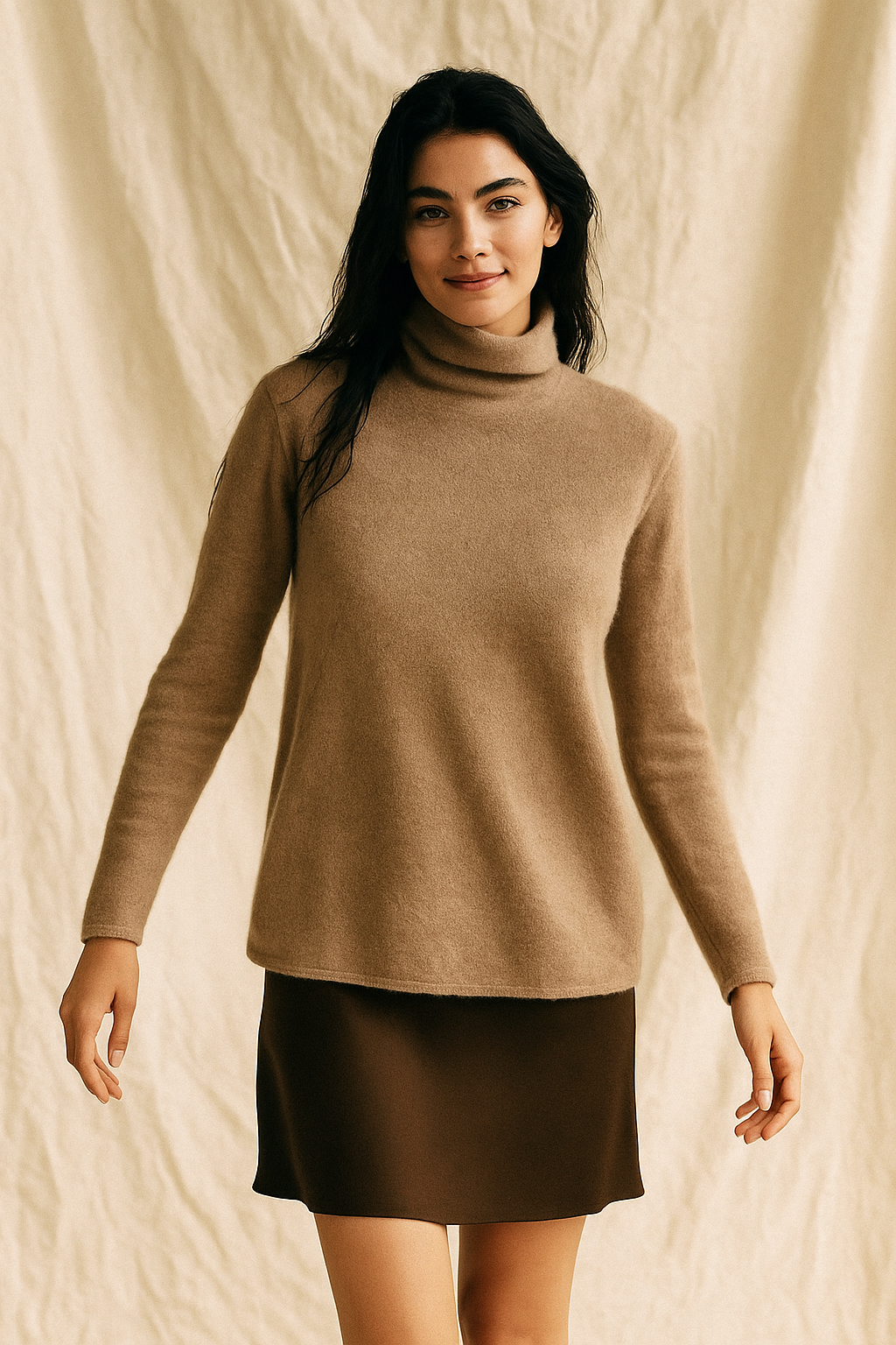 Cashmere Blend Turtleneck Sweater