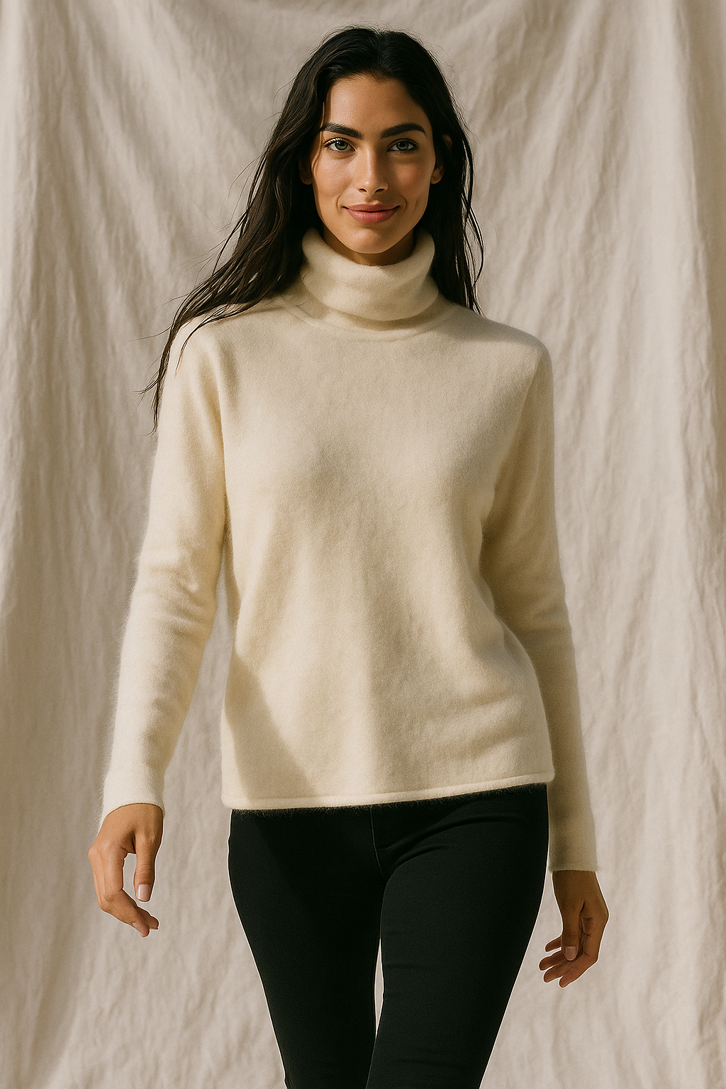 Cashmere Blend Turtleneck Sweater