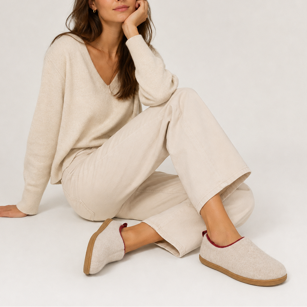 Fleece Lined Slippers Supportive House Shoes