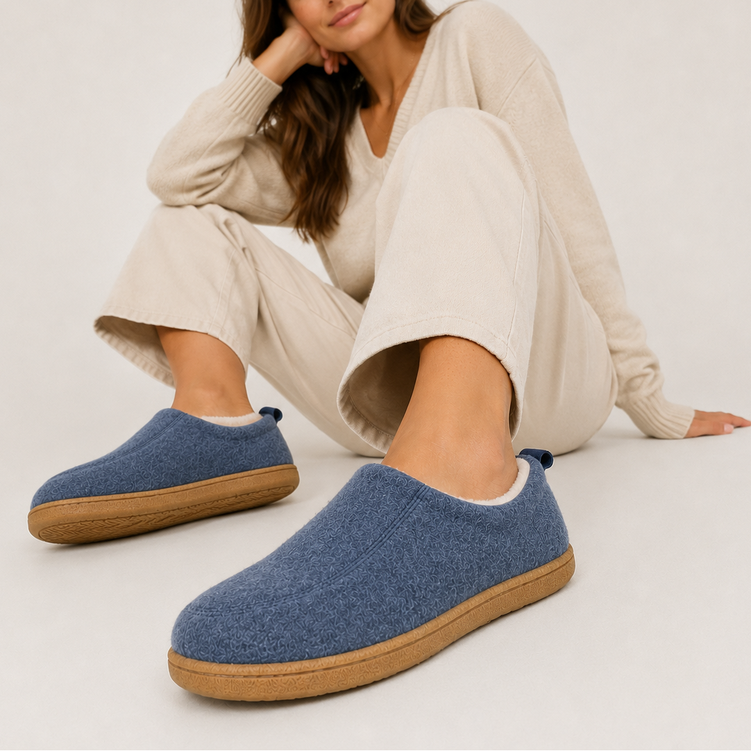 Fleece Lined Slippers Supportive House Shoes