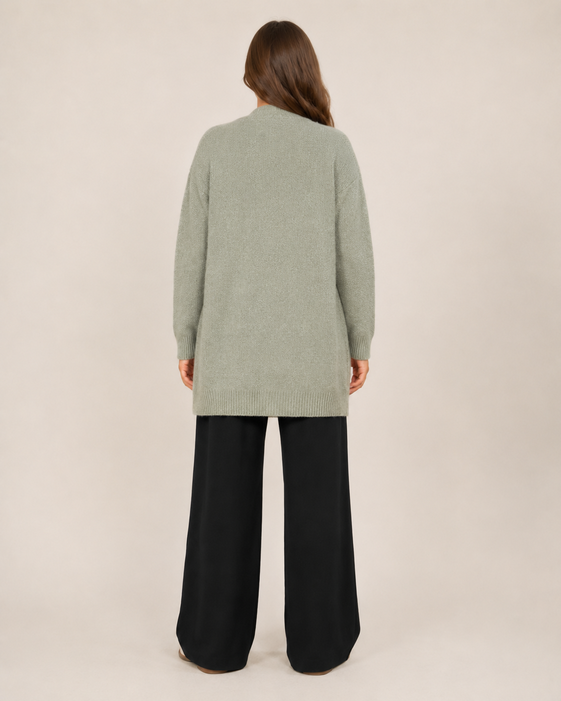 Longline Knitted Cardigan with Pockets