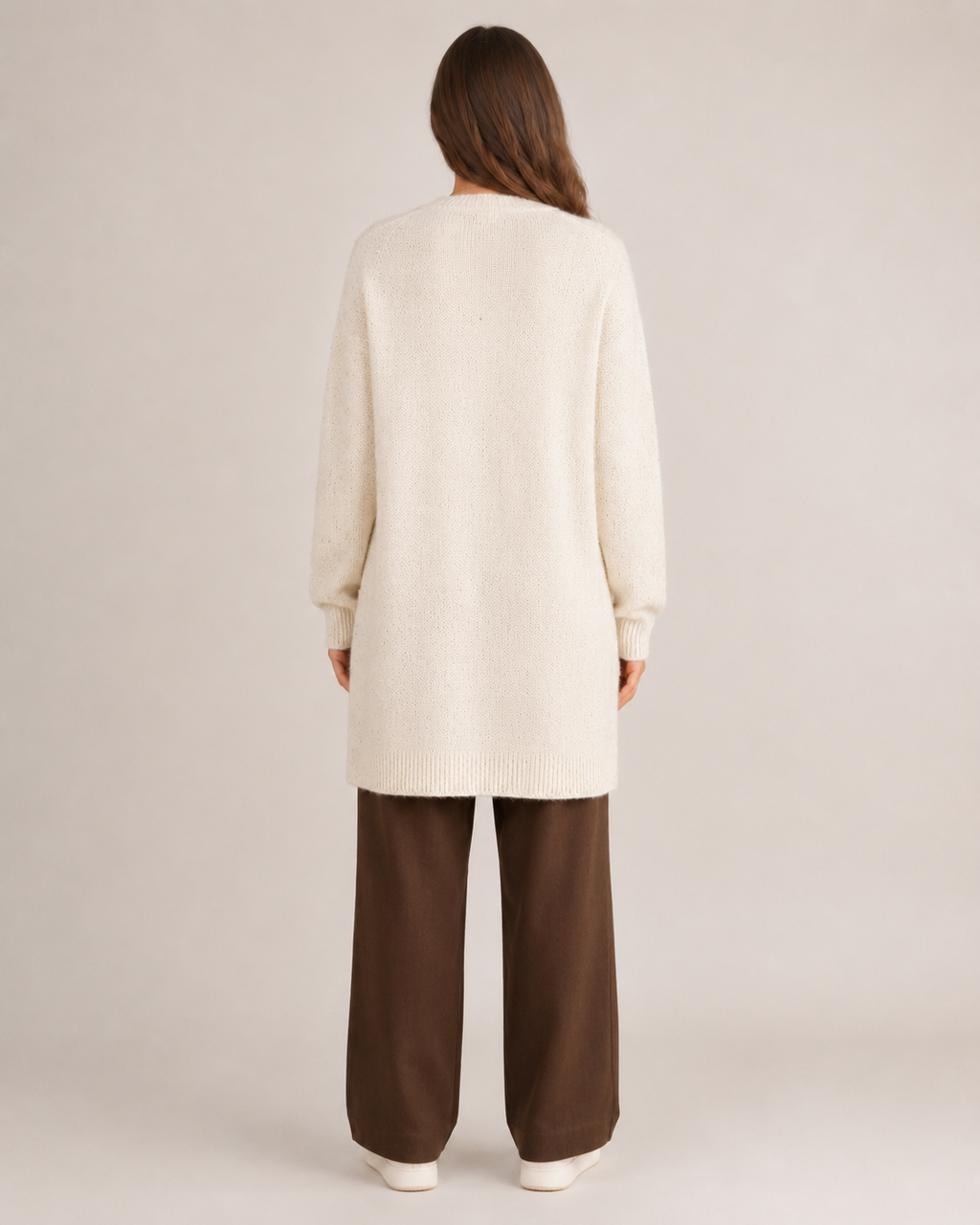 Longline Knitted Cardigan with Pockets