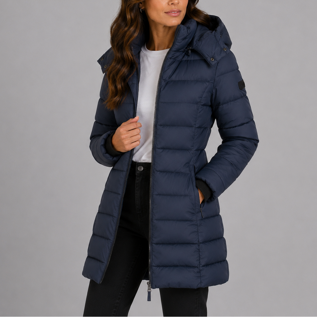 Quilted Puffer Jacket Hooded Everyday