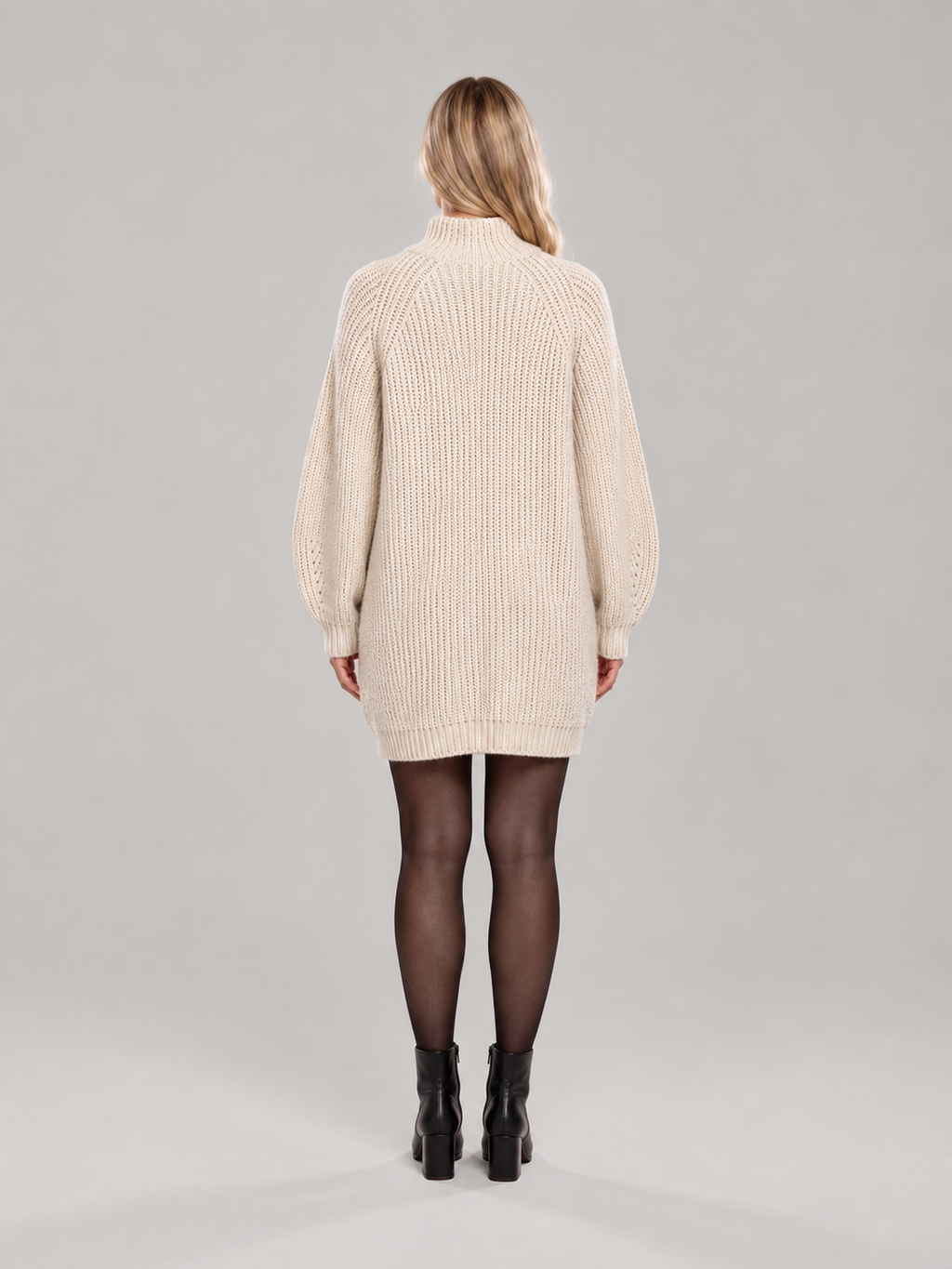 Turtleneck Sweater Oversized Ribbed Knit