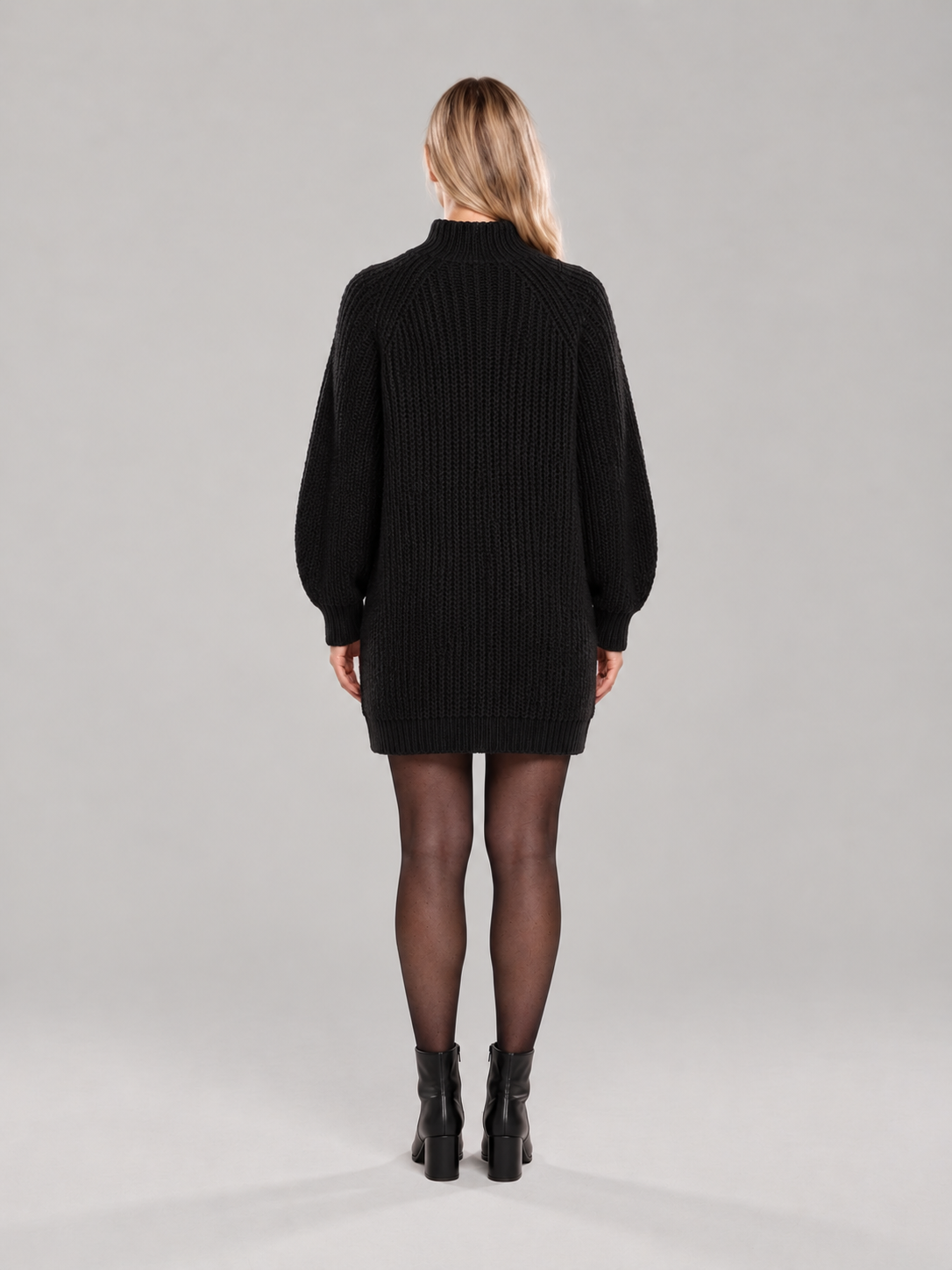 Turtleneck Sweater Oversized Ribbed Knit