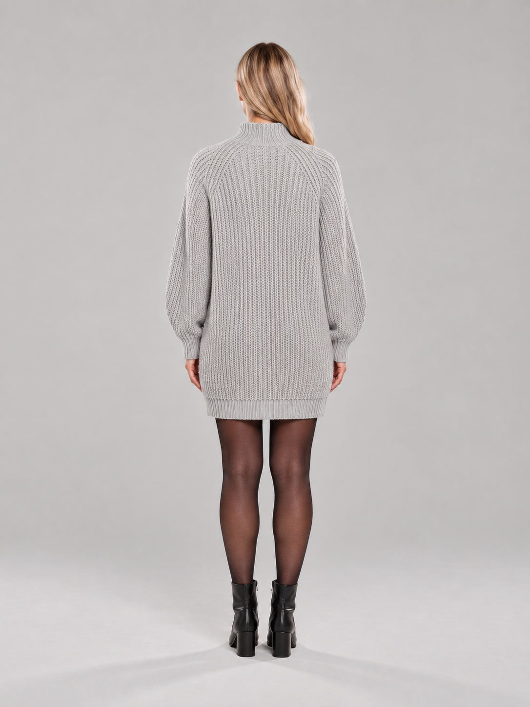 Turtleneck Sweater Oversized Ribbed Knit