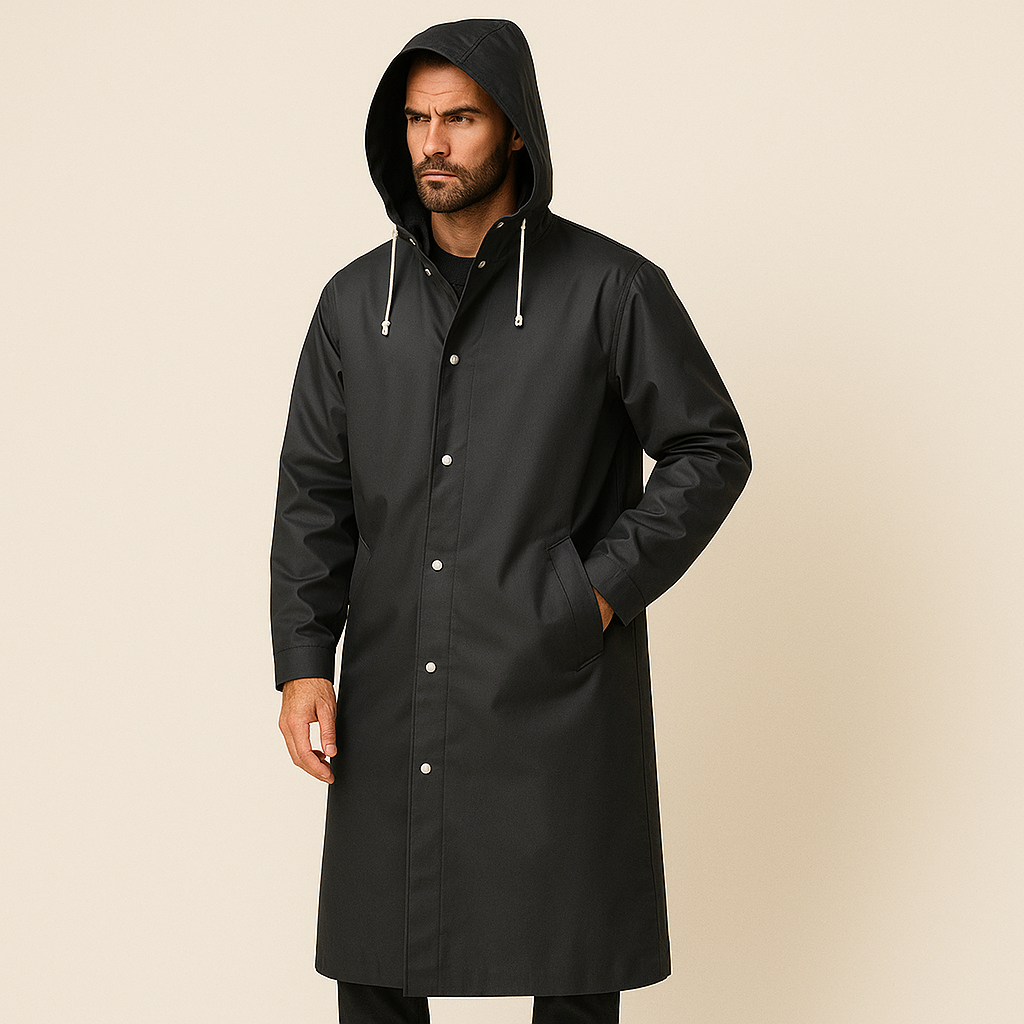 Long Raincoat Breathable Adjustable Hood