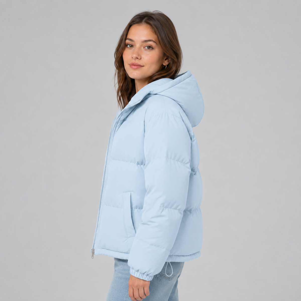 Hooded Puffer Jacket Cotton Padded