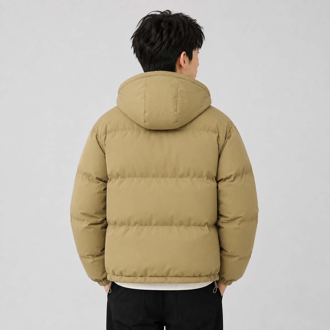 Hooded puffer jacket, product photo