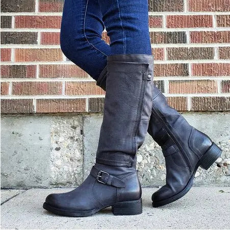 Knee-High Boots Round Toe Classic