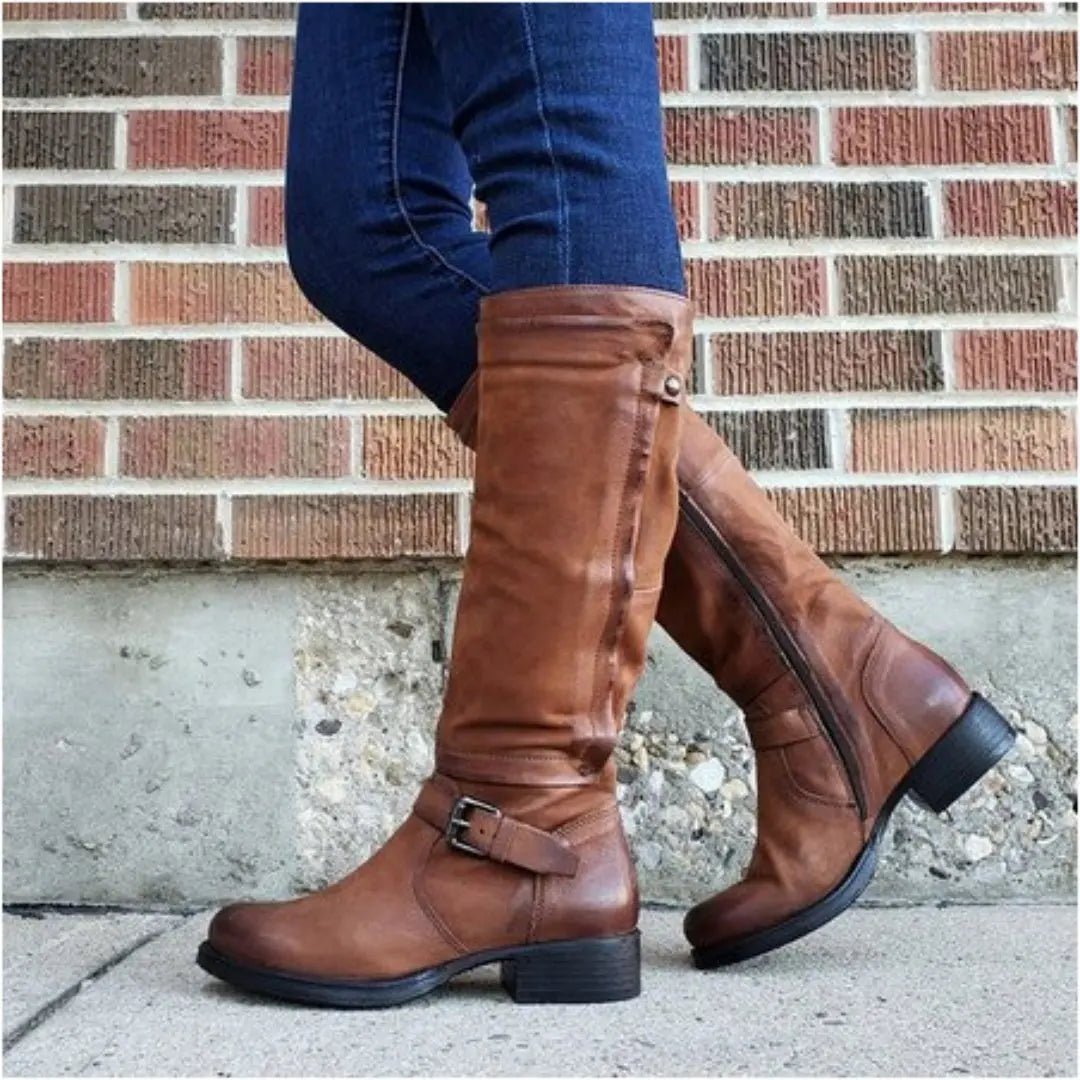 Knee-High Boots Round Toe Classic