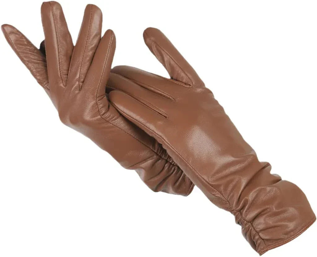 Classic Black Leather Gloves for Men and Women – Warm Winter Accessory 2